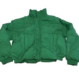 Free People Green Puffer Jacket
